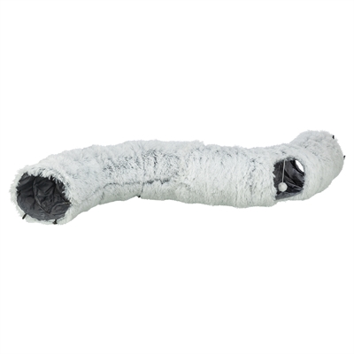 Trixie Harvey Pluche Speeltunnel/Donut 160x25 cm Wit/Grijs