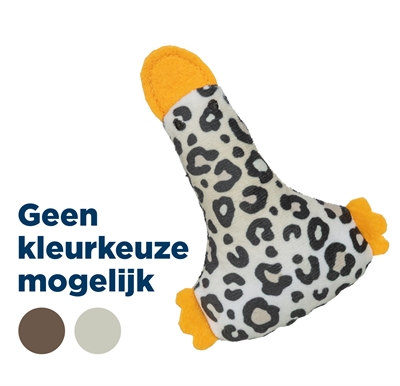 Trixie Eend Pluche Panterprint Met Kattenkruid / Catnip Assorti 12 CM