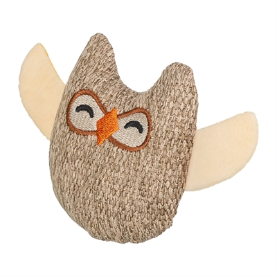 Trixie Uil Speeltje met Kattenkruid 8 cm Beige