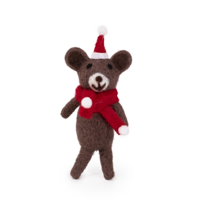 Cupid & Comet Kerstduo Wol: Beer en Olifant 12x5 cm