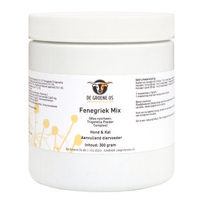 De Groene Os Fenegriek Mix Hond / Kat 300 GR