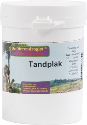 Dierendrogist Tandplak 50 GR - Voedingssupplement voor tandhygiëne