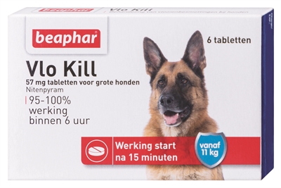 Beaphar Vlo Kill+ Grote Hond Vanaf 11 KG 6 Tabletten