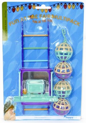 Happy Pet Bird Toy Mp Bal / Ladder / Perch 22x10x4 CM