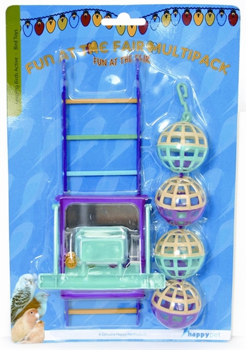 Happy Pet Bird Toy Mp Bal / Ladder / Perch 22x10x4 CM