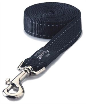 Rogz For Dogs Fanbelt Long Lijn Zwart 20 Mmx1,8 Mtr