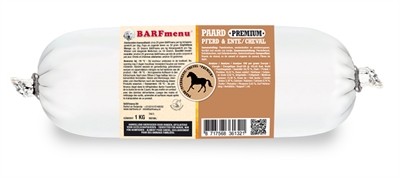 Barfmenu Paard Premium Hondenvoer 1000 GR