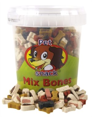 Petsnack Mix Bones 12x500 GR - Zachte hondensnacks in botvorm