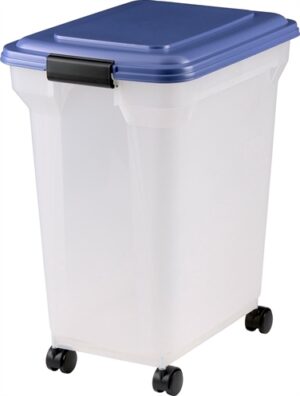Bewaarcontainer Luchtdicht Transparant / Blauw 45 Ltr 46x33,5x50 CM