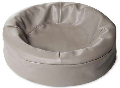 Bia Bed Kunstleer Hoes Hondenmand Taupe Bia-0 50x50x12 CM Rond