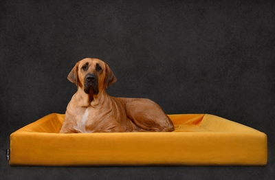 Bia Hoes Hondenmand Fluweel Oker 60x50 cm — Luxe ligplek voor jouw hond