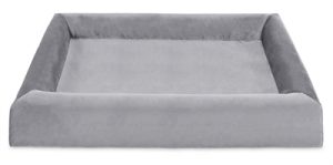 Bia Fluwelen Hoes Hondenmand Grijs 120x100 cm