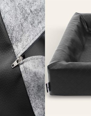 Bia Hondenmand Hoes Kunstleer Zwart 100x80x15 cm