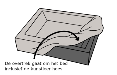 Bia Bed Rib Hoes Blauw 60x50 cm — Comfortabele slaapplaats voor je hond