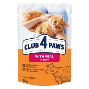 Club 4 Paws Adult Kalf In Jus Pouch 24x85 GR