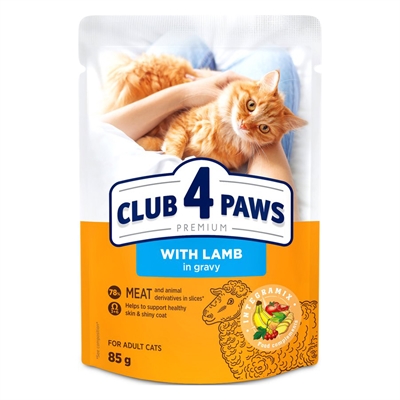 CLUB 4 PAWS Adult Lam In Jus Pouch 24x85 GR