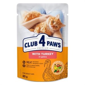 Club 4 Paws Adult Kalkoen In Jus Pouch 24x85 GR