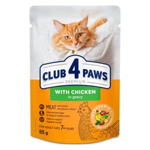 CLUB 4 PAWS Senior 7+ Kip In Jus Pouch 24x85 GR