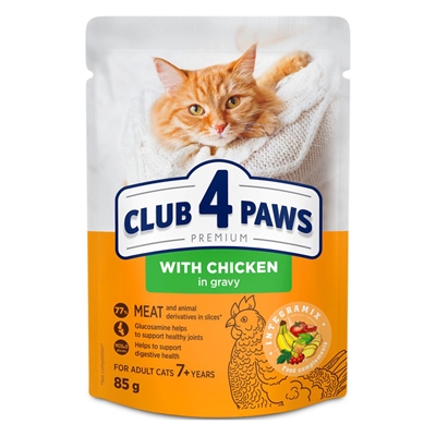 CLUB 4 PAWS Senior 7+ Kip In Jus Pouch 24x85 GR