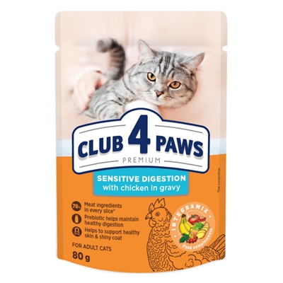 Club 4 Paws Adult Sensitive Digestion Pouch 24x80 GR