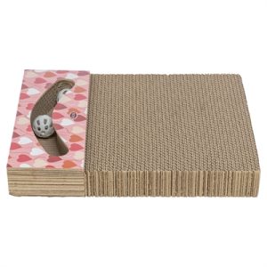 Trixie Krabplank Valentijn Karton Zalm 38x30x5 cm met Ballen