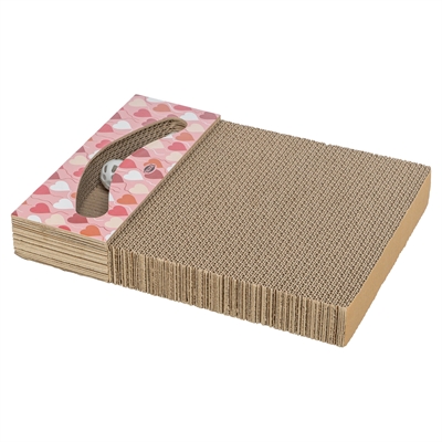 Trixie Krabplank Valentijn Karton Zalm 38x30x5 cm met Ballen