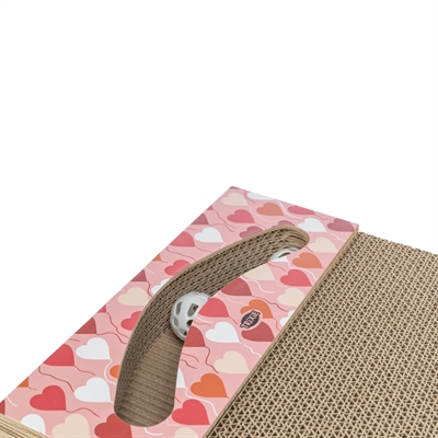 Trixie Krabplank Valentijn Karton Zalm 38x30x5 cm met Ballen