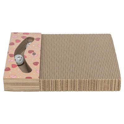 Trixie Krabplank Valentijn Karton 38x30x5 cm met Ballen