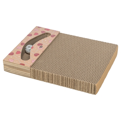 Trixie Krabplank Valentijn Karton 38x30x5 cm met Ballen