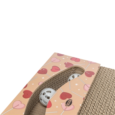 Trixie Krabplank Valentijn Karton 38x30x5 cm met Ballen