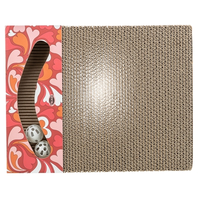 Trixie Krabplank Valentijn Karton Rood 38x30x5 cm met Ballen