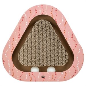 Trixie Krabplank Valentijn Driehoekig Karton Zalm 36x36x5 cm