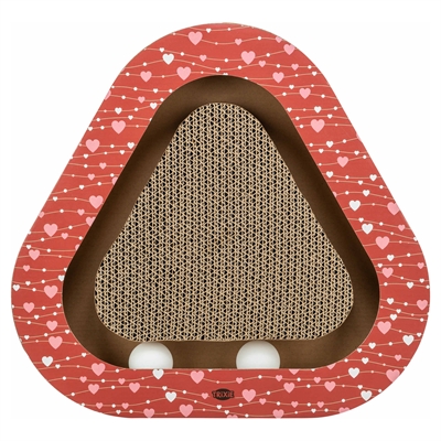 Trixie Krabplank Valentijn Driehoekig Karton Rood 36x36x5 CM