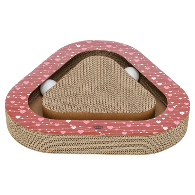 Trixie Krabplank Valentijn Driehoekig Karton Rood 36x36x5 CM