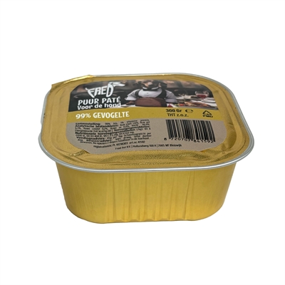 Freds Kuipje Hond Puur Gevogelte 9x300 GR Natvoer
