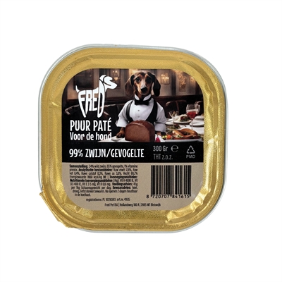 Freds Kuipje Hond Puur Wild Zwijn/Gevogelte 9x300 GR