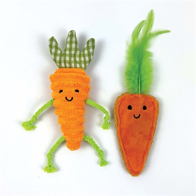 Happy Pet Tabby Patch Wortels met Catnip 14 cm en 20 cm - 2 stuks