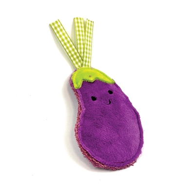 Happy Pet Tabby Patch Aubergines met Catnip 12 & 15 cm - 2 stuks