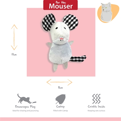 Happy Pet Tabby Patch Muizen 11 cm en 9 cm set