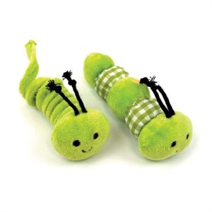 Happy Pet Tabby Patch Rupsen 12 cm en 9 cm - Kattenspeelgoed