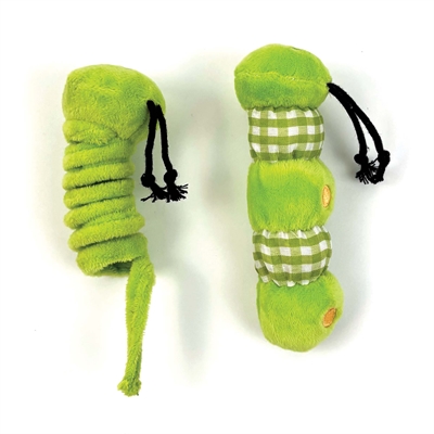 Happy Pet Tabby Patch Rupsen 12 cm en 9 cm - Kattenspeelgoed