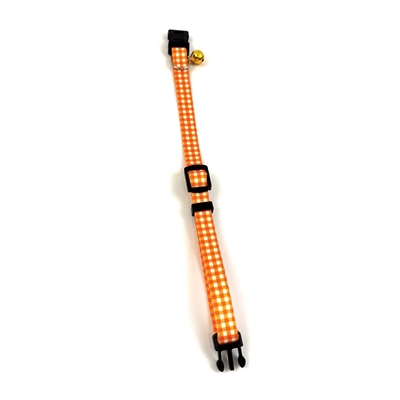 Happy Pet Tabby Patch Halsband Kat Ruit Oranje 18-30x1 cm