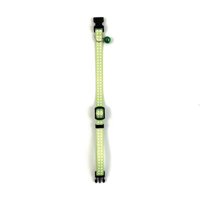 Happy Pet Tabby Patch Halsband Kat Ruit Groen 18-30x1 cm