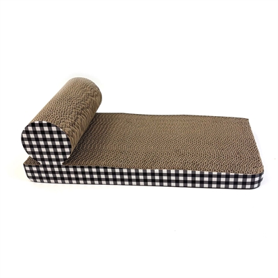 Happy Pet Tabby Patch Krabmat Chaise Lounge Karton 46x22x14 cm