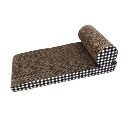Happy Pet Tabby Patch Krabmat Chaise Lounge Karton 46x22x14 cm