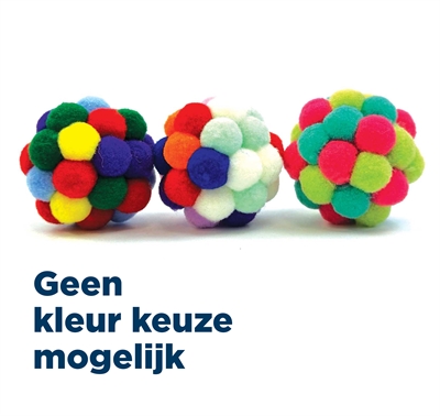 Happy Pet Tabby Patch Pom Pom Bal 4,5 cm Assorti