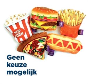 Happy Pet Tabby Patch Fast Food Speelgoed met Catnip 11,5x5,5x3,5 cm