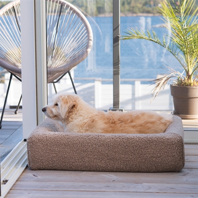 Bia Bed Hoes Teddy Beige 70x60x15 cm — Zachte ligplek voor je hond