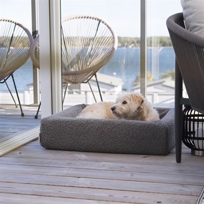 Bia Premium Teddy Hoes Grijs 100x80x15 cm — Comfortabele ligplek voor je hond