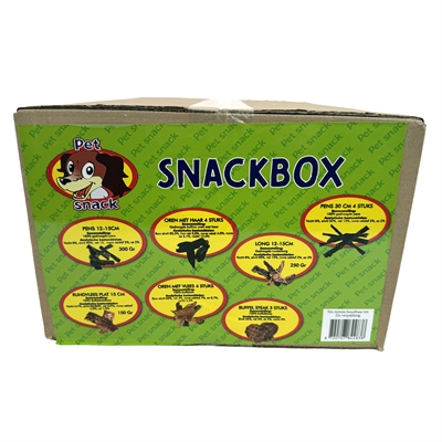 Petsnack Snackbox voor honden - gedroogde kauwsnacks
